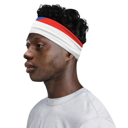 Puerto Rican Flag Print Sports Headband