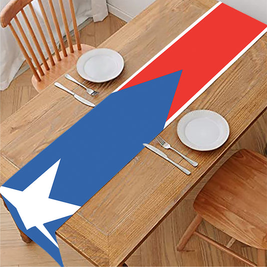 Puerto Rican Flag Print Table Runner