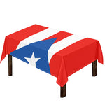 Puerto Rican Flag Print Tablecloth