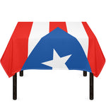 Puerto Rican Flag Print Tablecloth