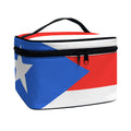 Puerto Rican Flag Print Travel Makeup Bag