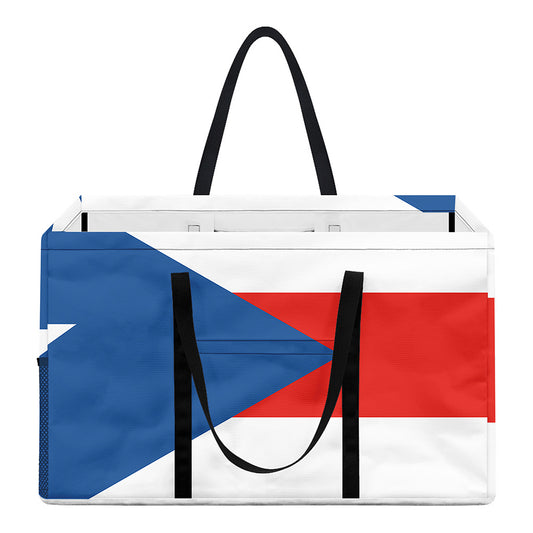 Puerto Rican Flag Print Utility Tote Bag
