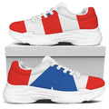 Puerto Rican Flag Print White Chunky Shoes