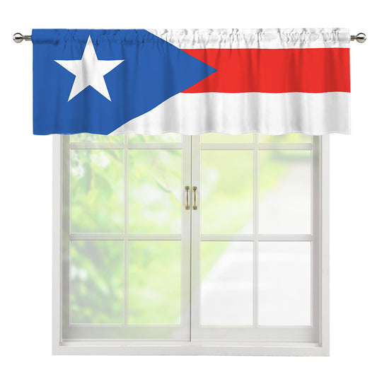 Puerto Rican Flag Print Window Valance