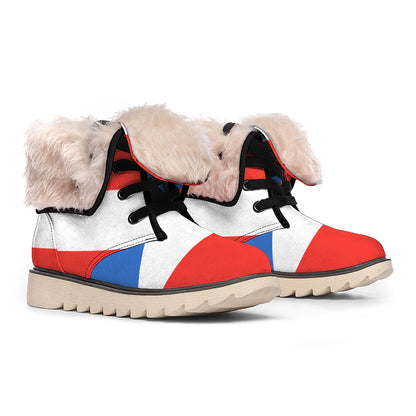 Puerto Rican Flag Print Winter Boots