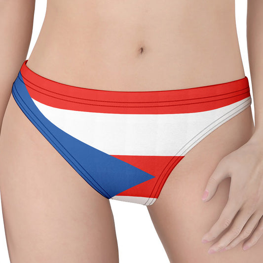 Puerto Rican Flag Print Women's Thong