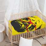 Pug With Glasses Portrait Print Baby Crib Sheet