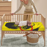 Pug With Glasses Portrait Print Baby Crib Sheet