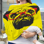 Pug With Glasses Portrait Print Baby Seat Cover