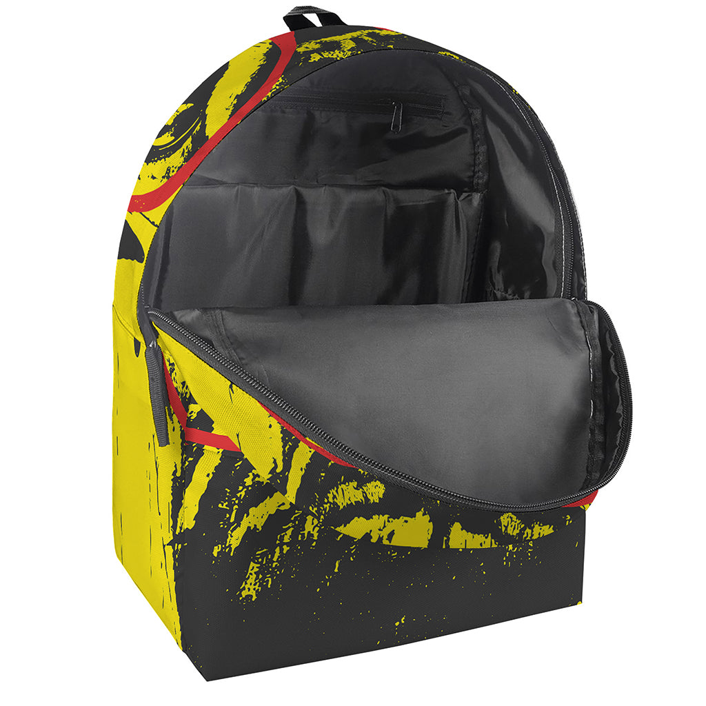 Pug With Glasses Portrait Print Backpack