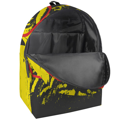 Pug With Glasses Portrait Print Backpack