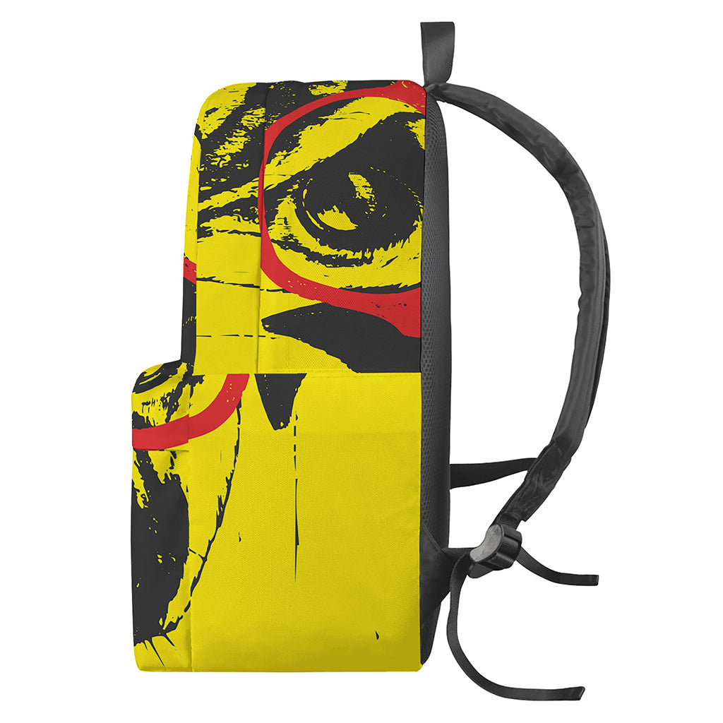 Pug With Glasses Portrait Print Backpack