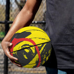 Pug With Glasses Portrait Print Basketball