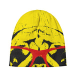 Pug With Glasses Portrait Print Beanie