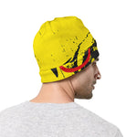 Pug With Glasses Portrait Print Beanie