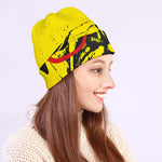 Pug With Glasses Portrait Print Beanie