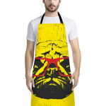 Pug With Glasses Portrait Print Bib Apron With Pocket