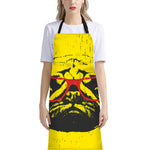 Pug With Glasses Portrait Print Bib Apron With Pocket