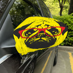 Pug With Glasses Portrait Print Car Side Mirror Covers