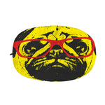 Pug With Glasses Portrait Print Car Side Mirror Covers