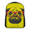 Pug With Glasses Portrait Print Casual Backpack