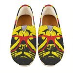 Pug With Glasses Portrait Print Casual Shoes