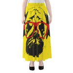 Pug With Glasses Portrait Print Chiffon Maxi Skirt