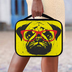 Pug With Glasses Portrait Print Classic Bible Case