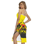 Pug With Glasses Portrait Print Cross Back Cami Dress