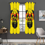 Pug With Glasses Portrait Print Curtain