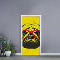 Pug With Glasses Portrait Print Door Sticker