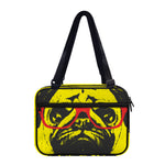 Pug With Glasses Portrait Print Double Strap Bible Bag