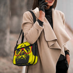 Pug With Glasses Portrait Print Double Strap Bible Bag