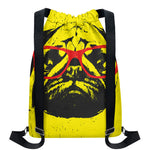 Pug With Glasses Portrait Print Drawstring Backpack