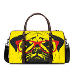 Pug With Glasses Portrait Print Duffle Bag
