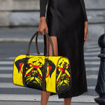 Pug With Glasses Portrait Print Duffle Bag