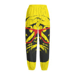 Pug With Glasses Portrait Print Fleece Lined Knit Pants