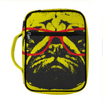 Pug With Glasses Portrait Print Front Pocket Bible Bag