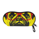Pug With Glasses Portrait Print Glasses Case