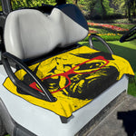 Pug With Glasses Portrait Print Golf Cart Seat Cover