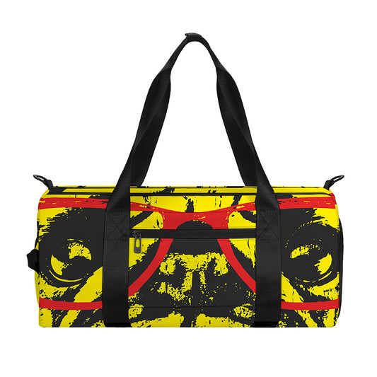 Pug With Glasses Portrait Print Gym Bag