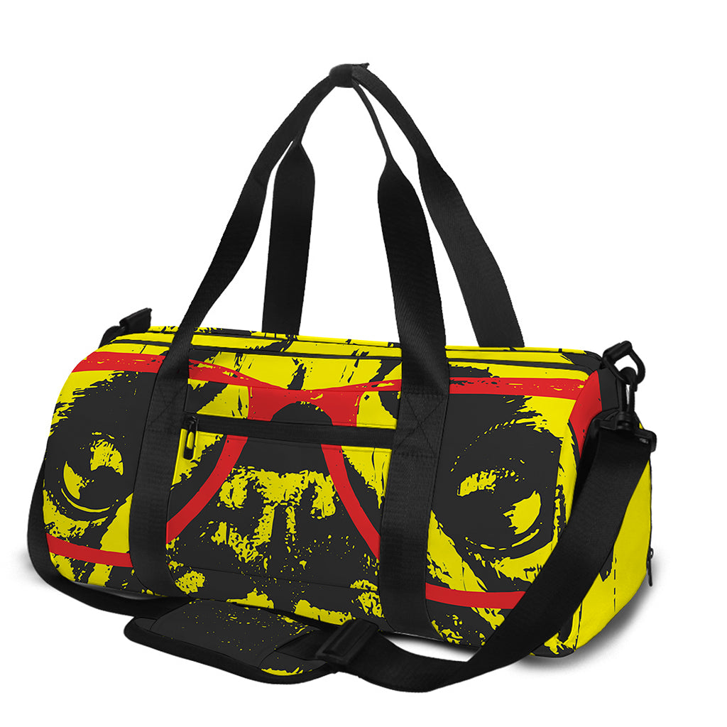 Pug With Glasses Portrait Print Gym Bag