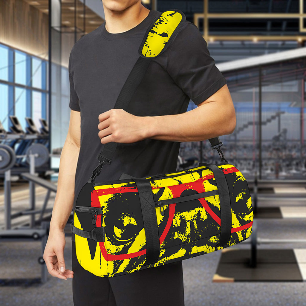 Pug With Glasses Portrait Print Gym Bag