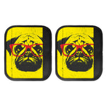 Pug With Glasses Portrait Print Handle Covers