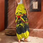 Pug With Glasses Portrait Print Harem Pants