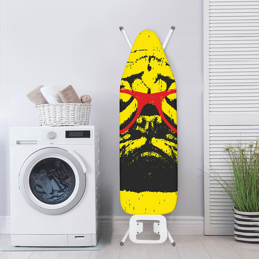 Pug With Glasses Portrait Print Ironing Board Cover