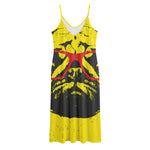 Pug With Glasses Portrait Print Jersey Midi Cami Dress