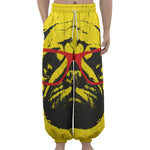 Pug With Glasses Portrait Print Lantern Pants