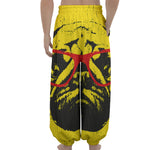 Pug With Glasses Portrait Print Lantern Pants