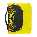 Pug With Glasses Portrait Print Leather Bible Cover